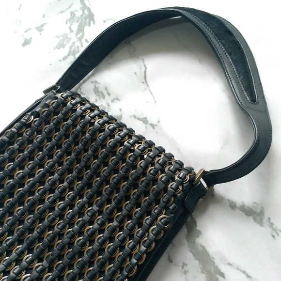 Francesco Biasia leather chainmail shoulder bag - Picture 3 of 8